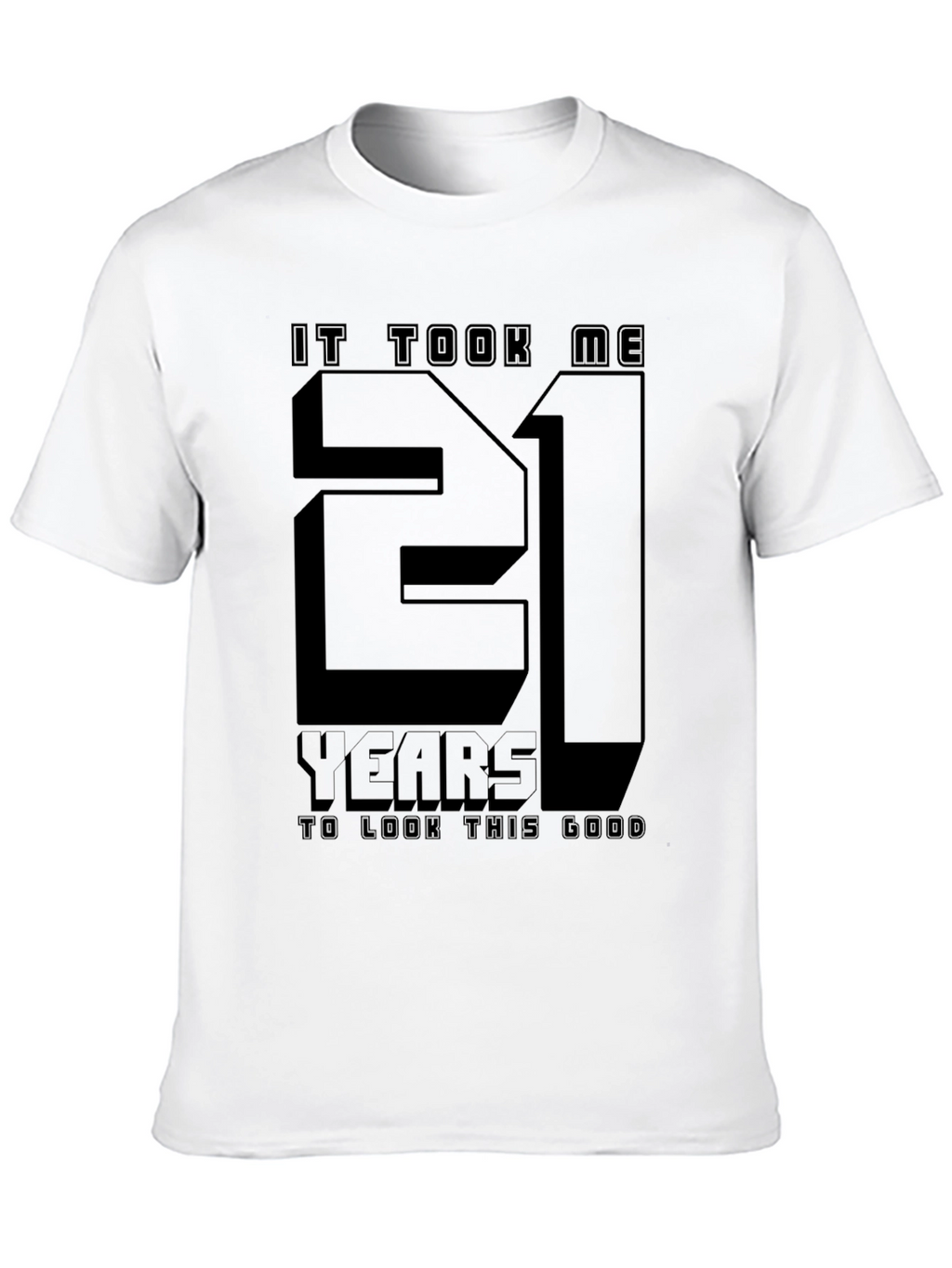 21st Birthday Black Graphic T-Shirt