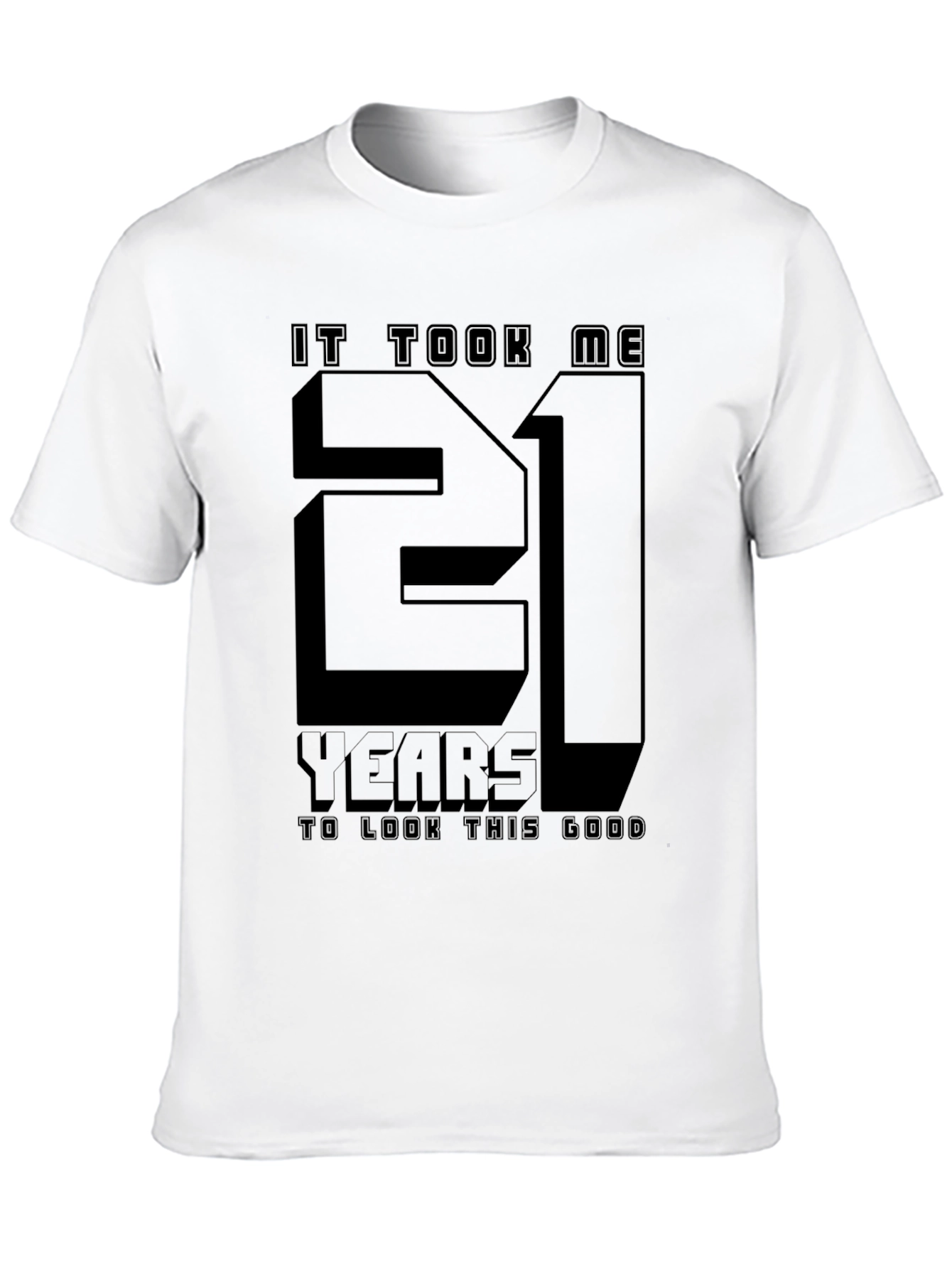 21st Birthday Black Graphic T-Shirt