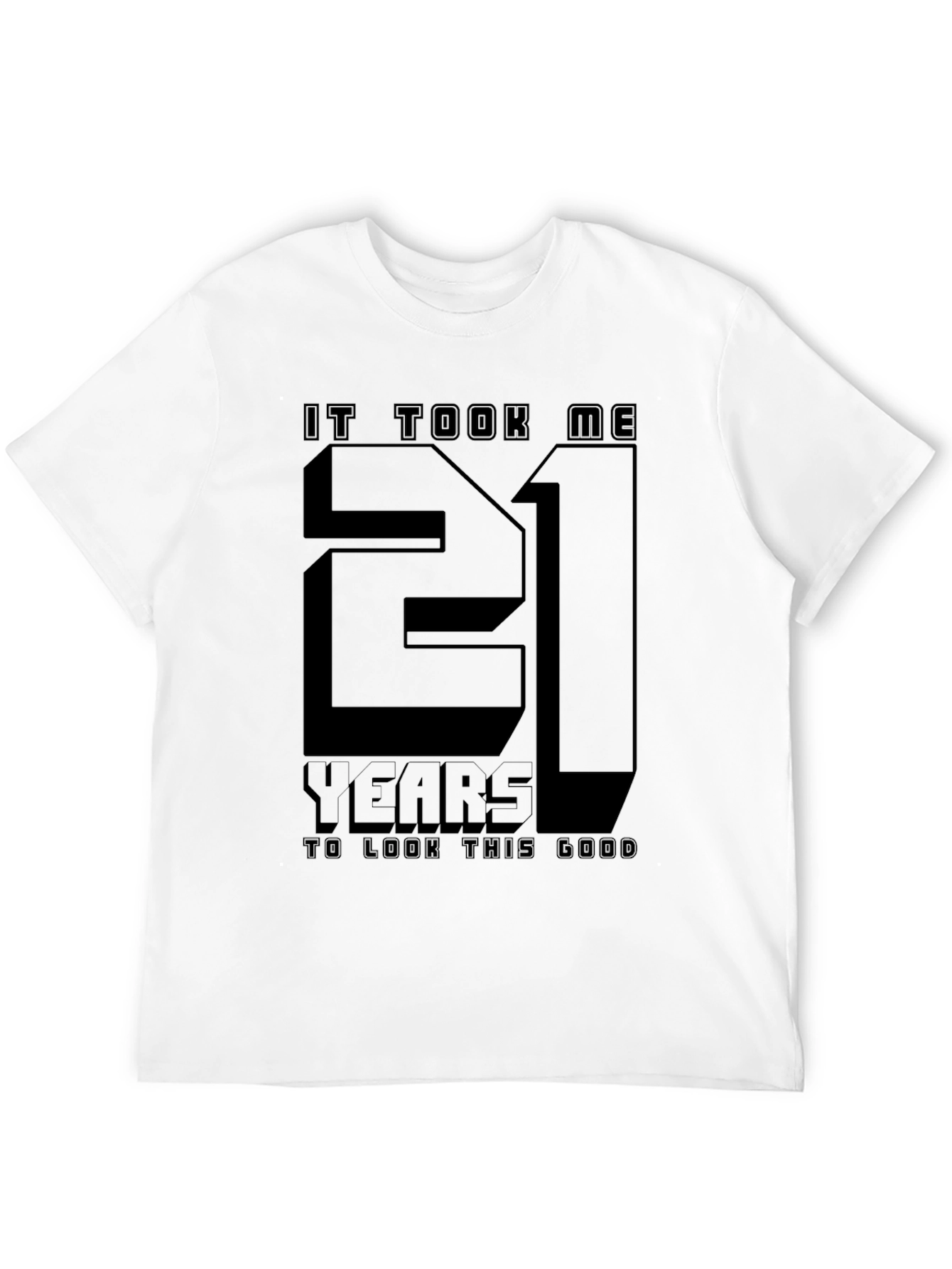 21st Birthday Black Graphic T-Shirt