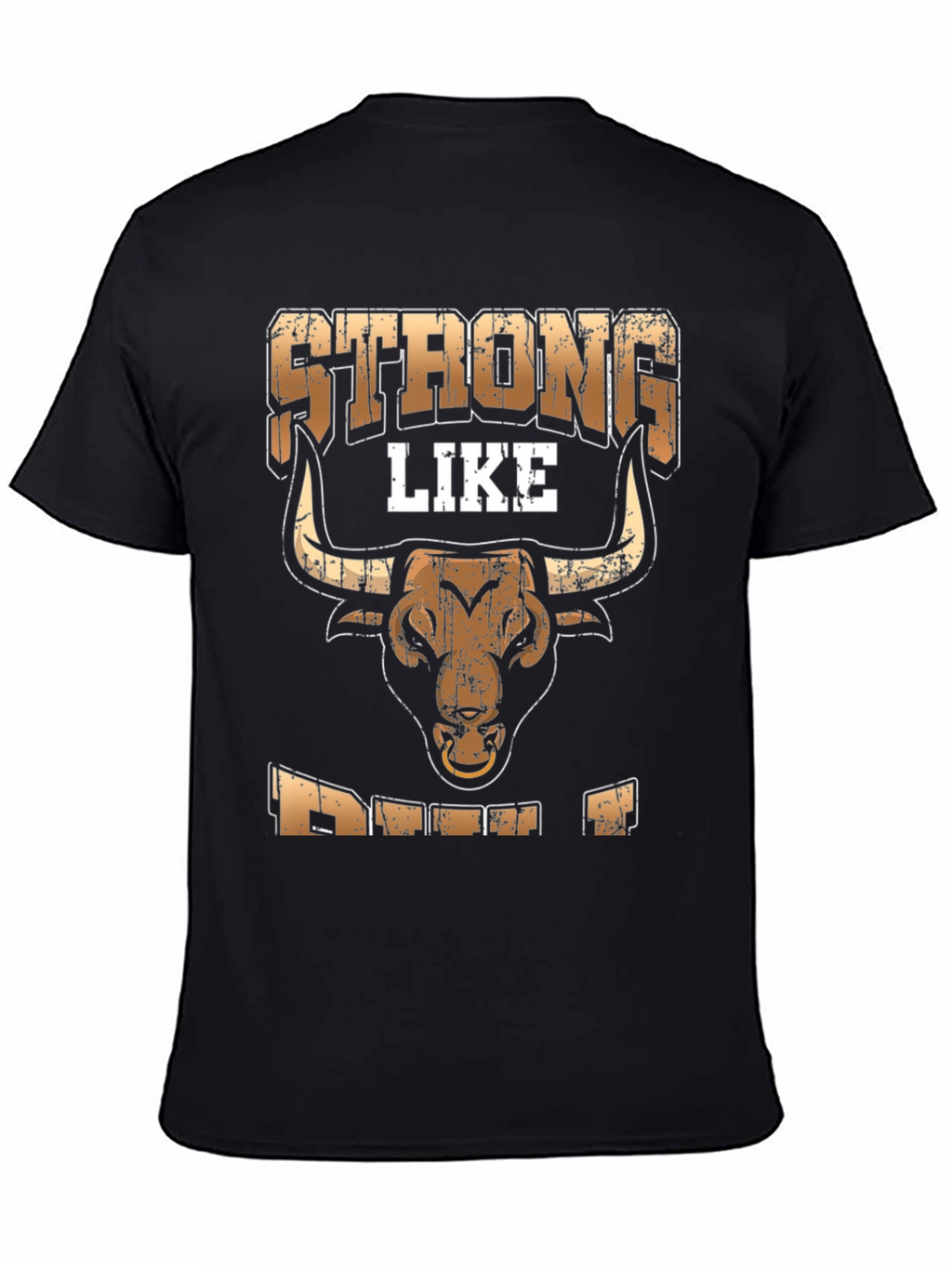 Strong Like Bull T-Shirt - Mens Black Tee