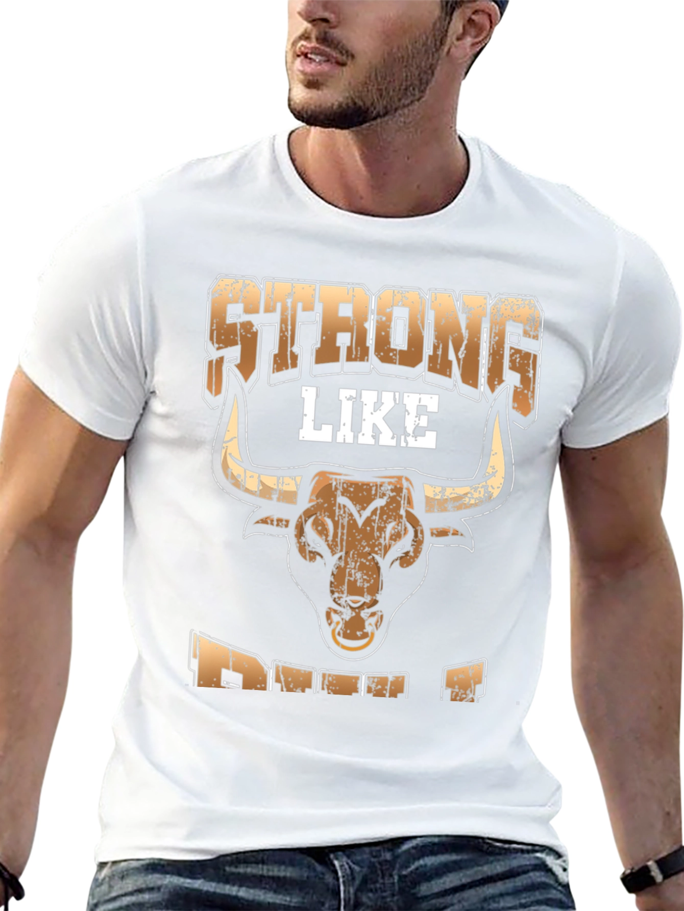 Strong Like Bull T-Shirt - Mens Black Tee