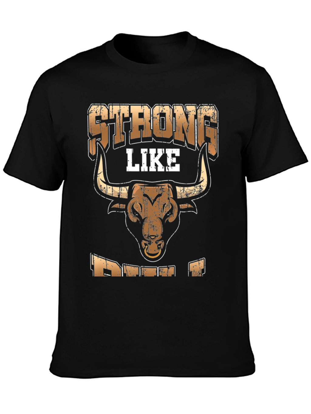 Strong Like Bull T-Shirt - Mens Black Tee