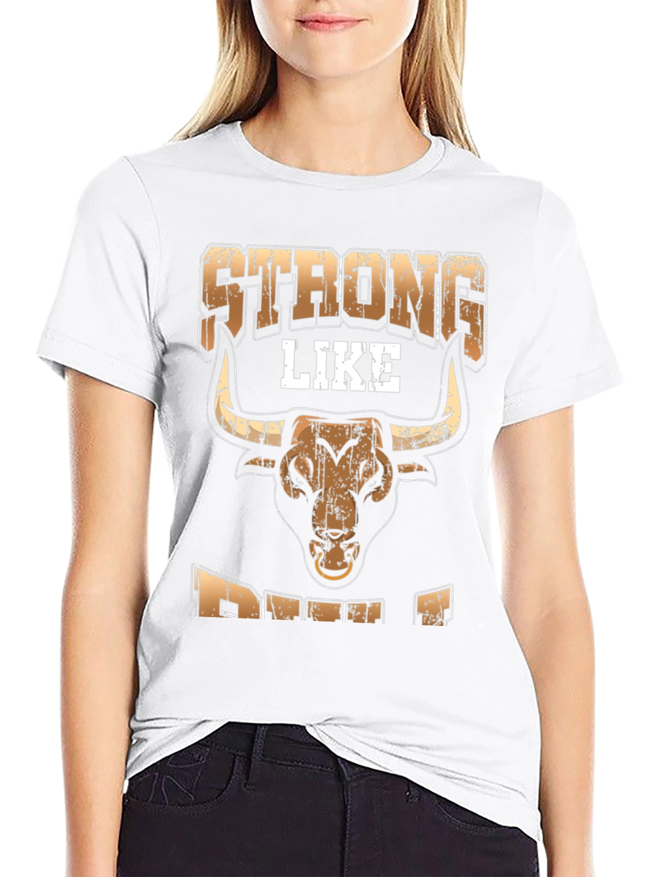 Strong Like Bull T-Shirt - Mens Black Tee