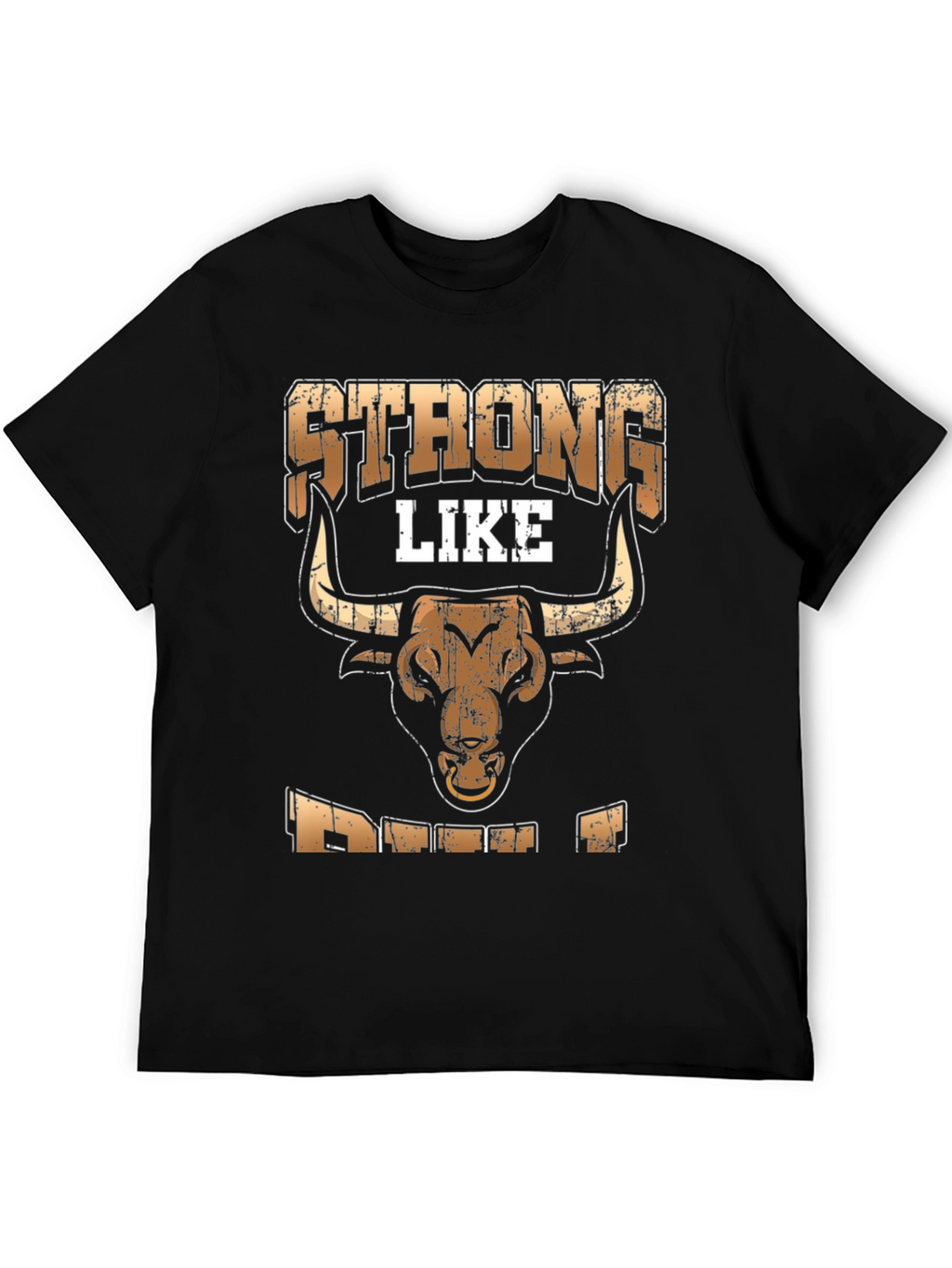 Strong Like Bull T-Shirt - Mens Black Tee