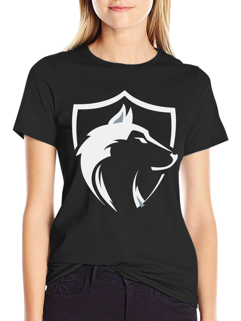 Black Wolf Shield Graphic Tee