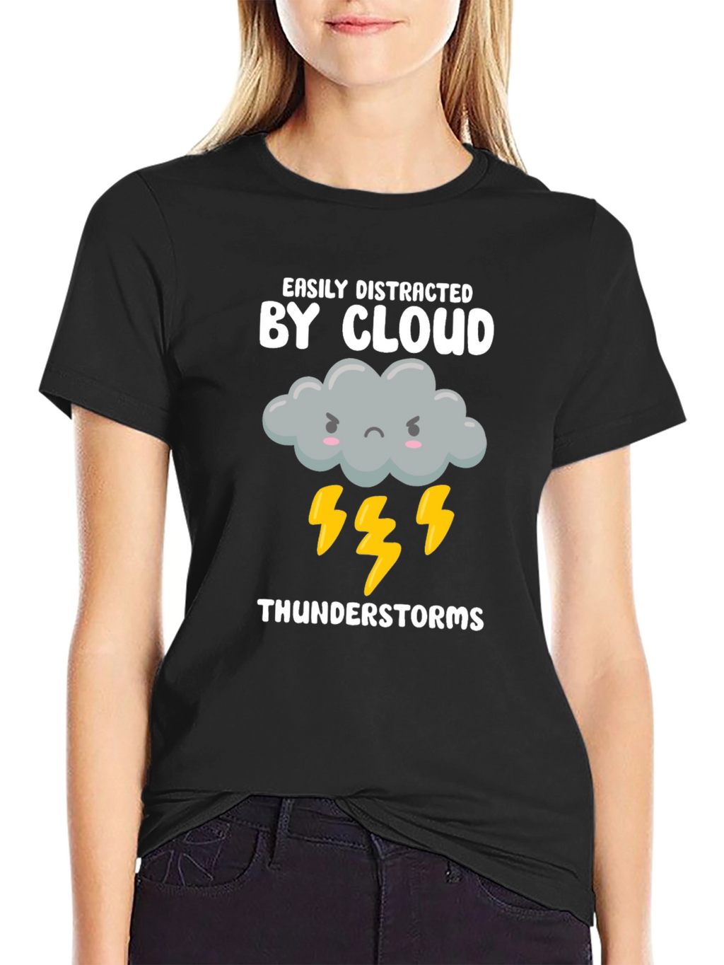 Easily Distracted By Cloud Thunderstorms Graphic T-Shirt