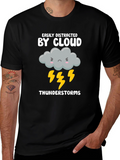 Easily Distracted By Cloud Thunderstorms Graphic T-Shirt