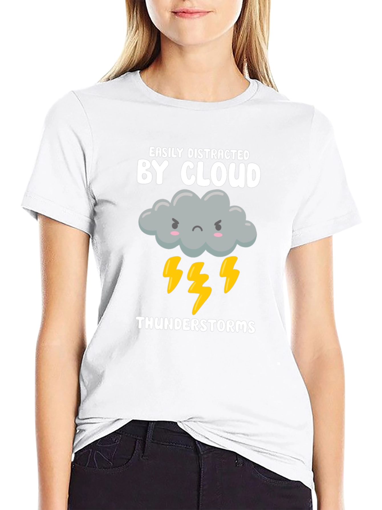 Easily Distracted By Cloud Thunderstorms Graphic T-Shirt