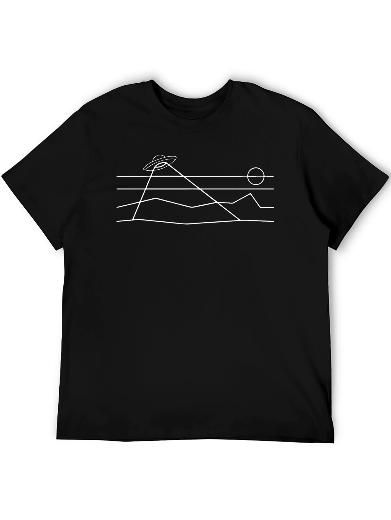 UFO Abduction Black Graphic Tee