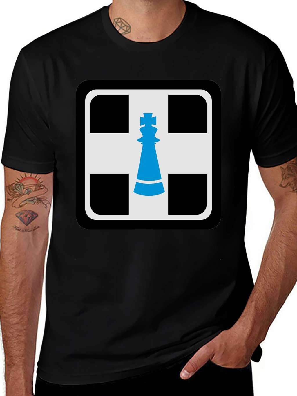 Chess King Graphic T-Shirt - Black