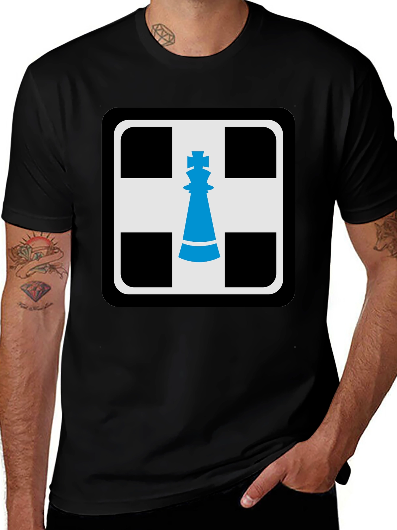 Chess King Graphic T-Shirt - Black
