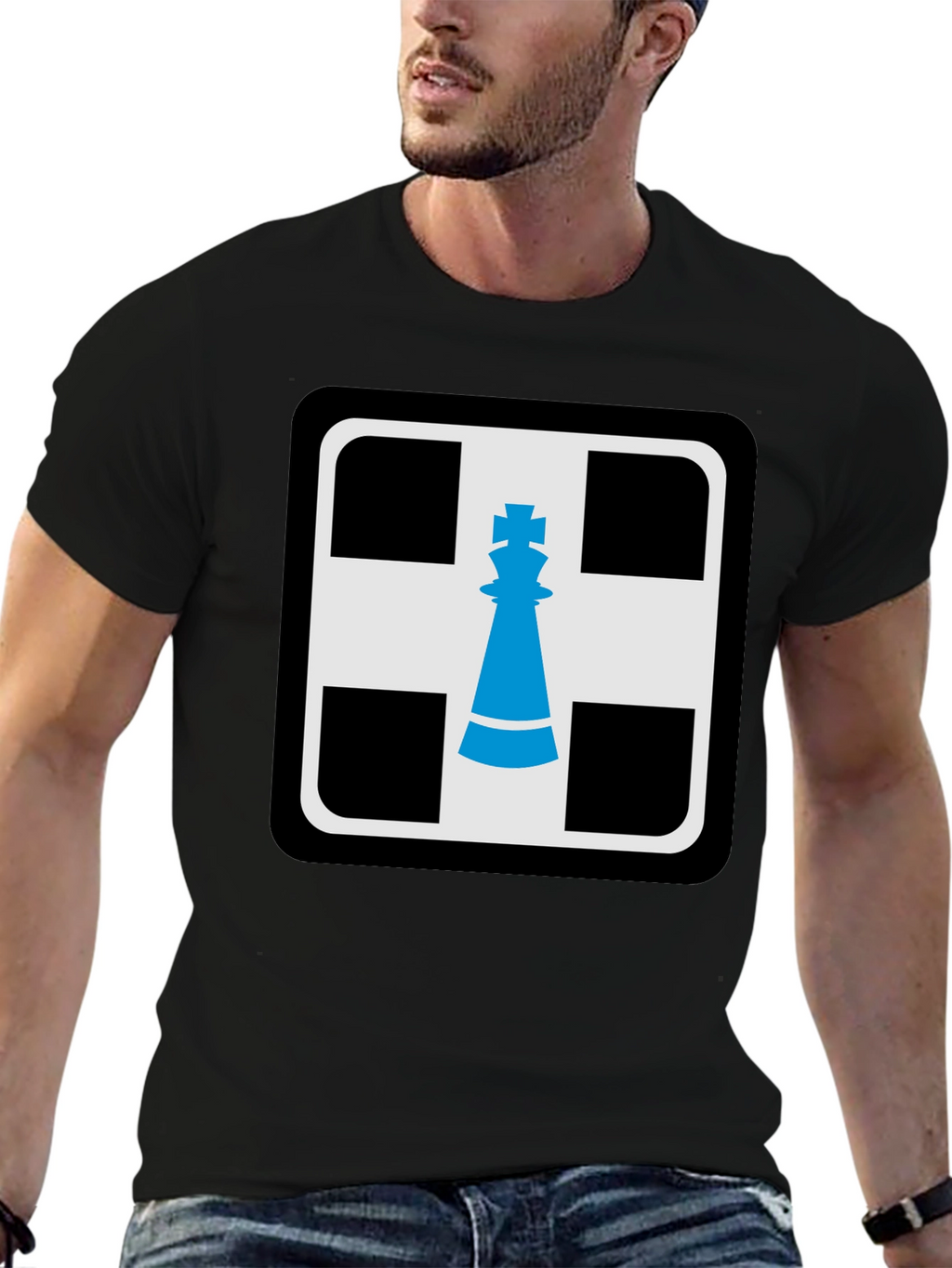 Chess King Graphic T-Shirt - Black