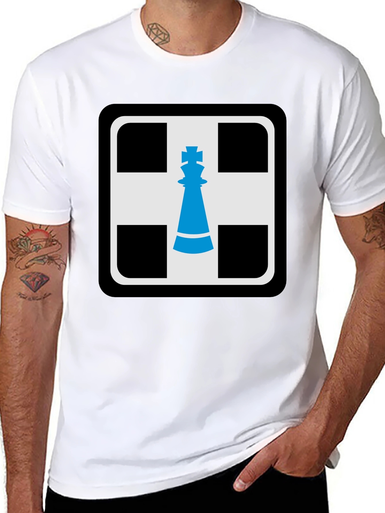 Chess King Graphic T-Shirt - Black