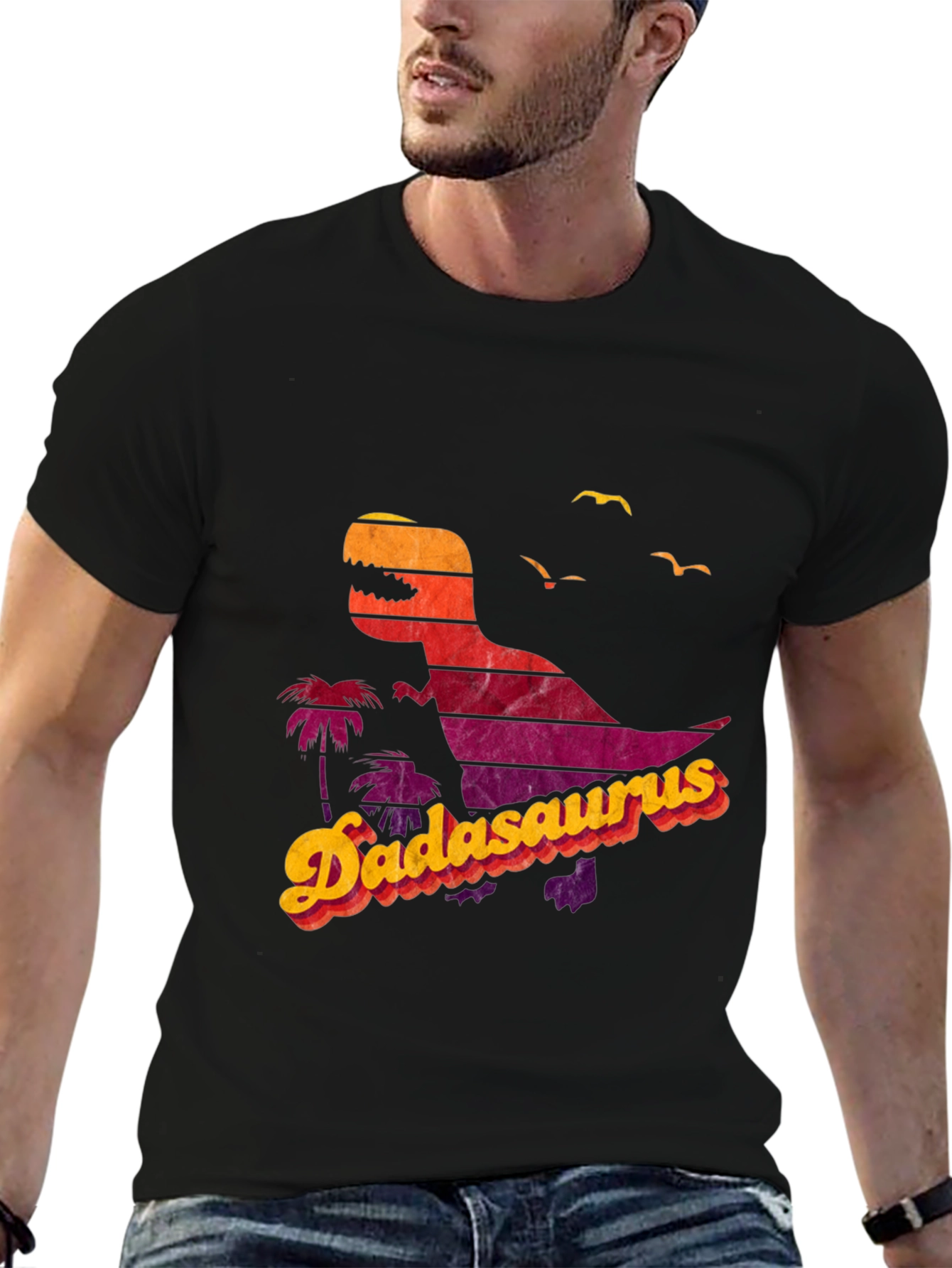 Dadasaurus T-Shirt - Retro Dad Dinosaur Tee