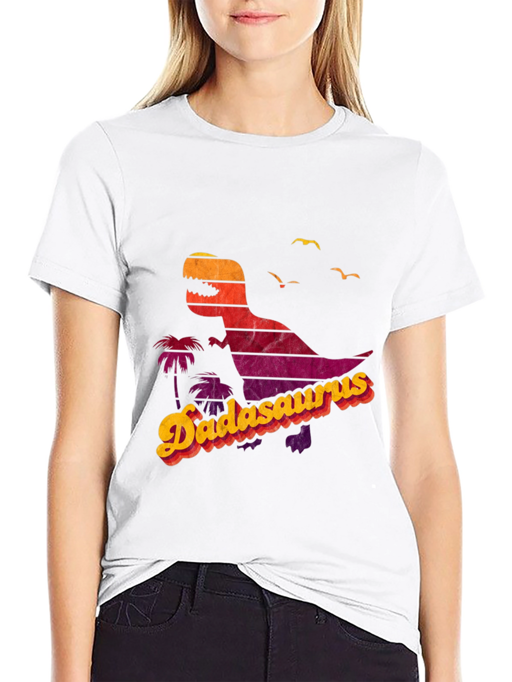 Dadasaurus T-Shirt - Retro Dad Dinosaur Tee