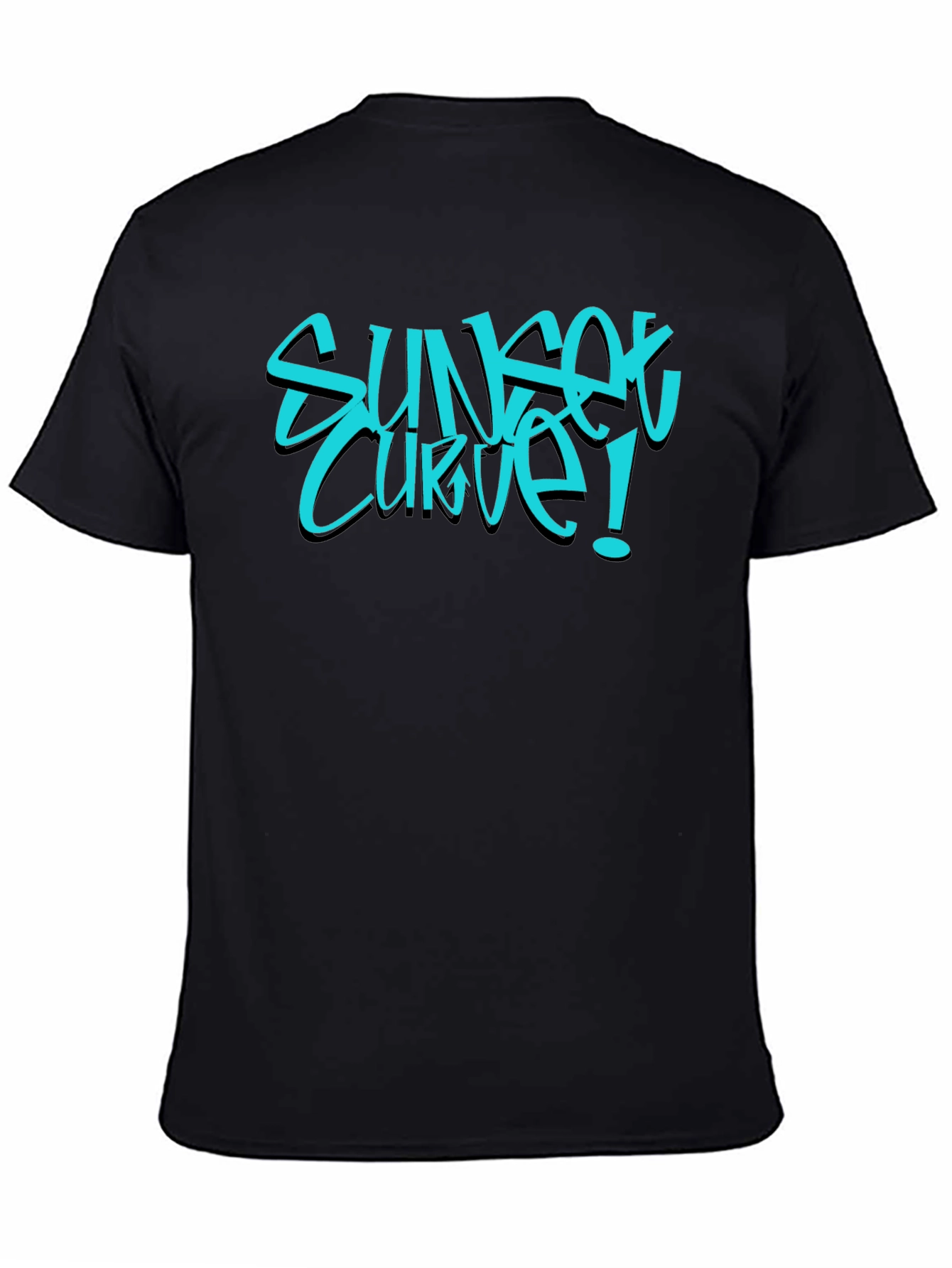 Sunset Curve Graphic Tee - Black