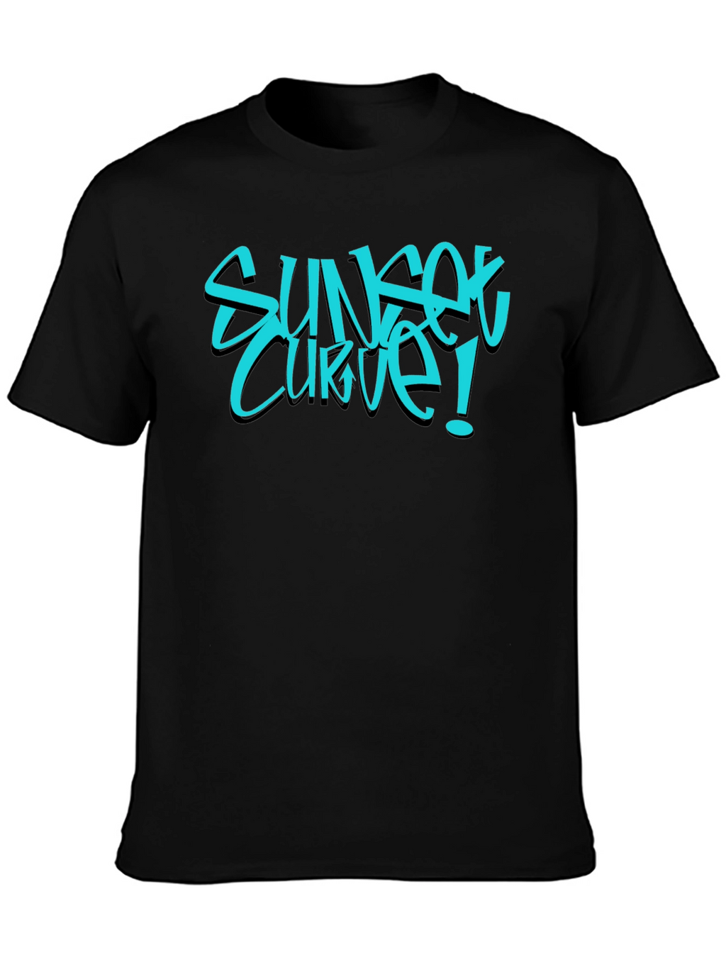 Sunset Curve Graphic Tee - Black