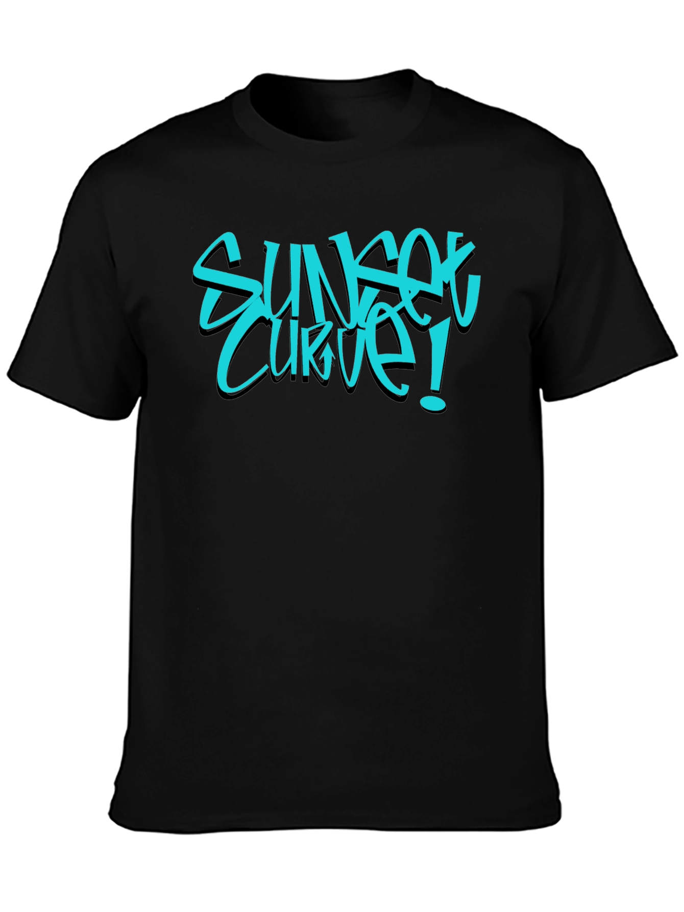 Sunset Curve Graphic Tee - Black