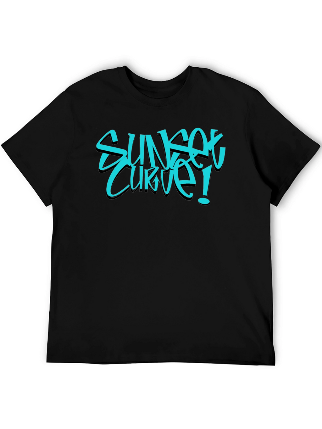 Sunset Curve Graphic Tee - Black