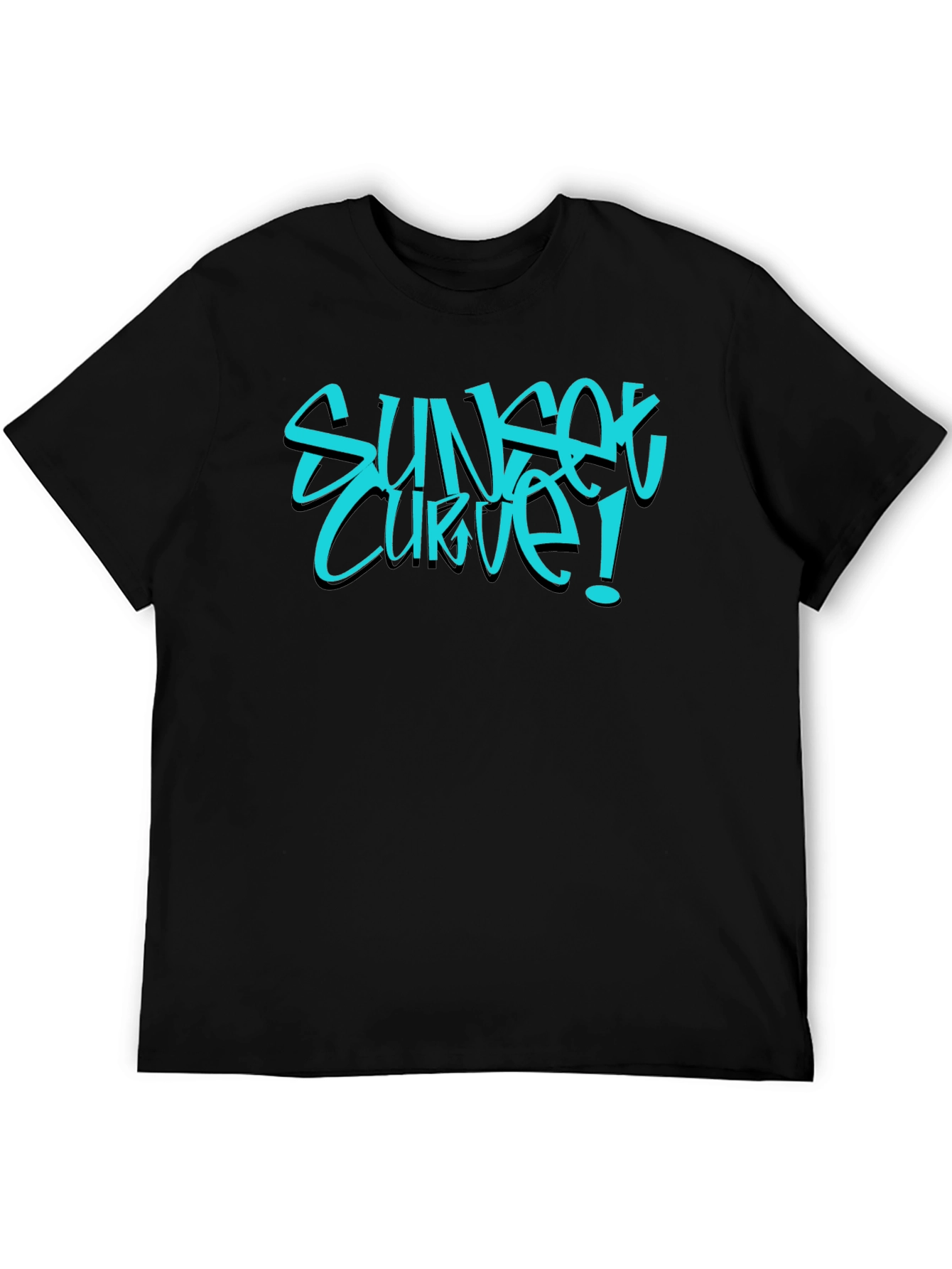 Sunset Curve Graphic Tee - Black
