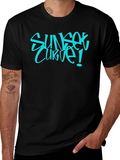 Sunset Curve Graphic Tee - Black