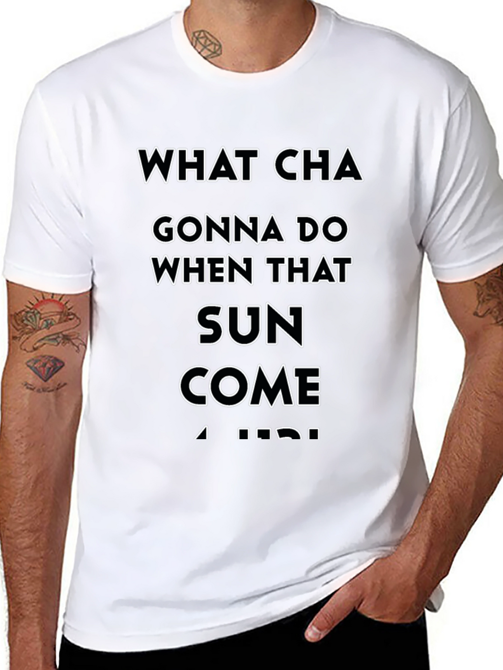 What Cha Gonna Do T-Shirt - Black Cotton Tee