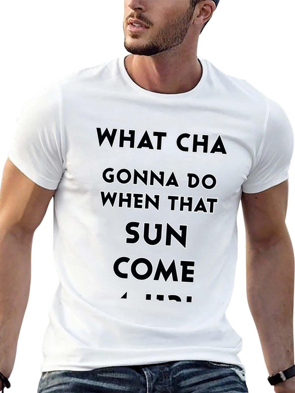 What Cha Gonna Do T-Shirt - Black Cotton Tee