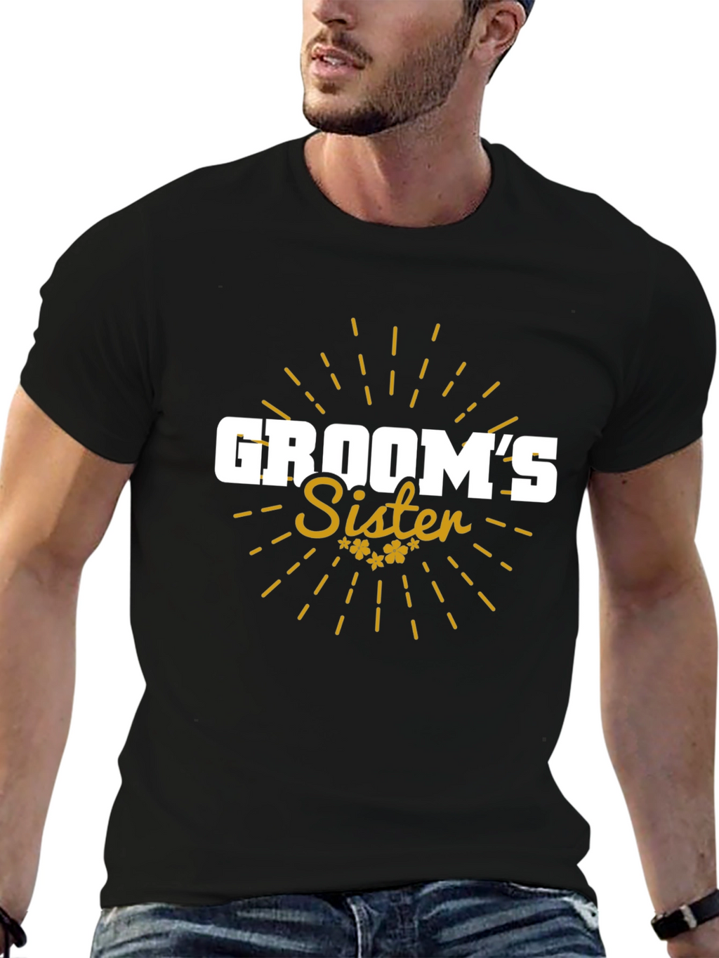 Grooms Sister Graphic T-Shirt - Wedding Party