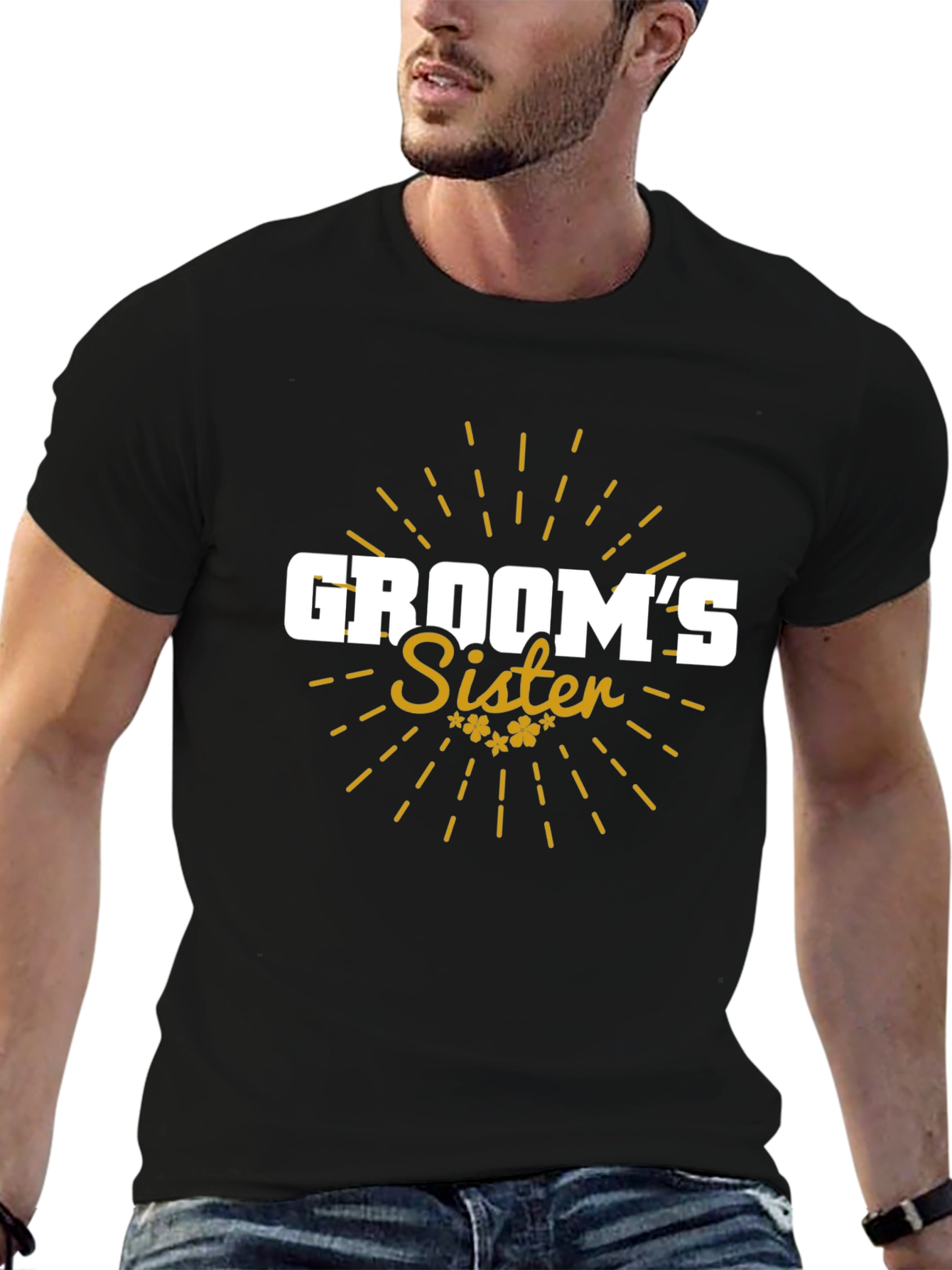 Grooms Sister Graphic T-Shirt - Wedding Party