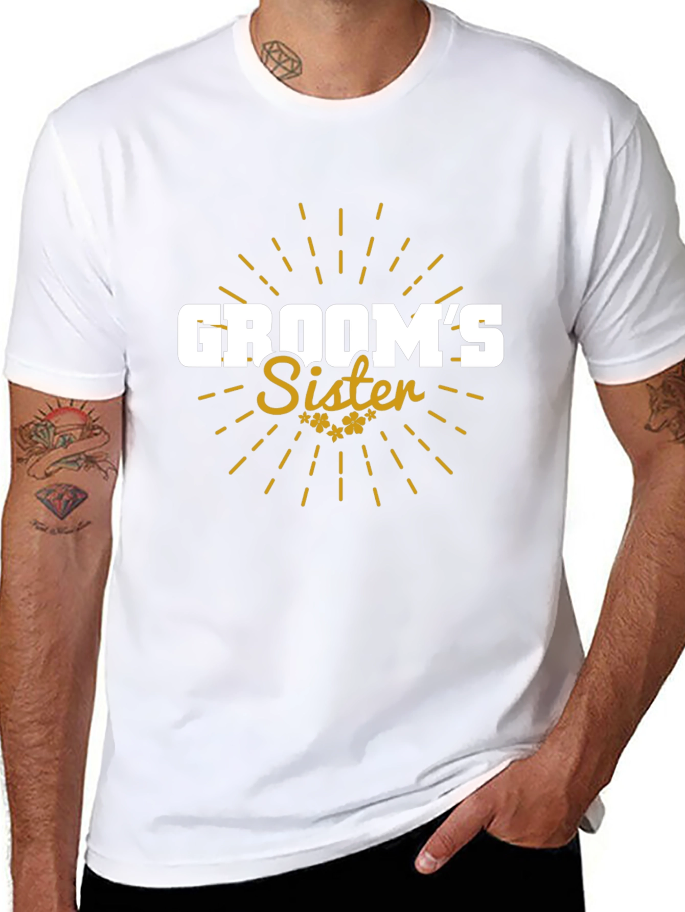 Grooms Sister Graphic T-Shirt - Wedding Party