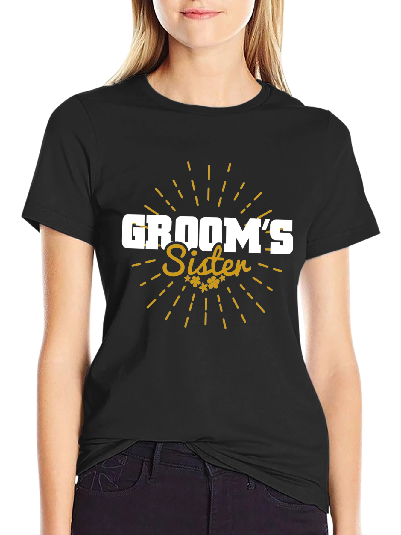 Grooms Sister Graphic T-Shirt - Wedding Party