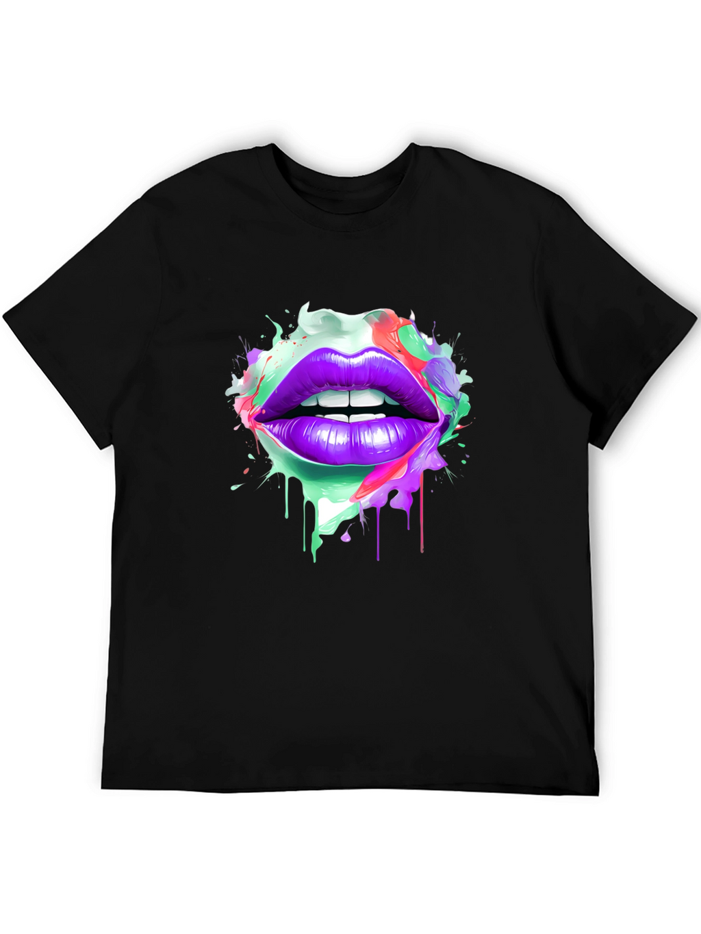 Colorful Lips Graphic T-Shirt