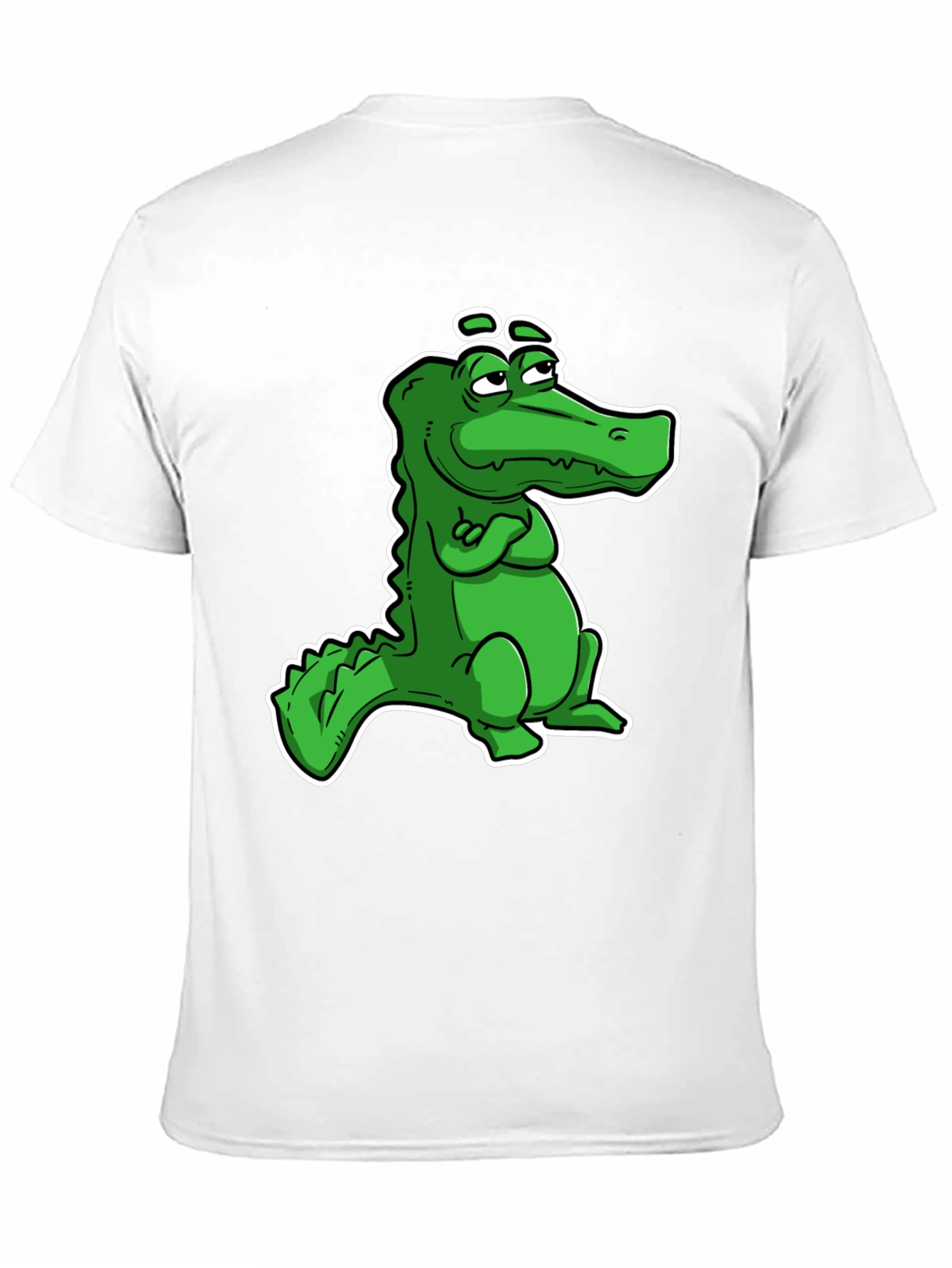Cool Alligator Cartoon Black T-Shirt