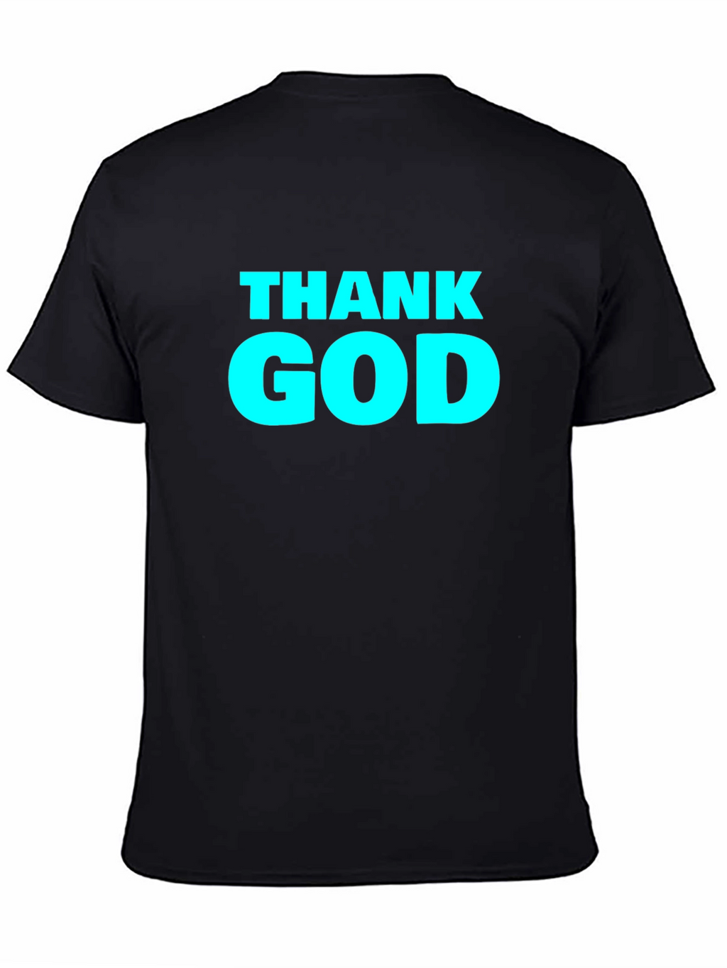 Thank God Graphic Tee - Black Cotton T-Shirt
