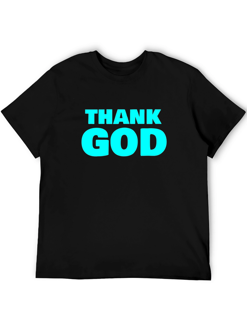 Thank God Graphic Tee - Black Cotton T-Shirt