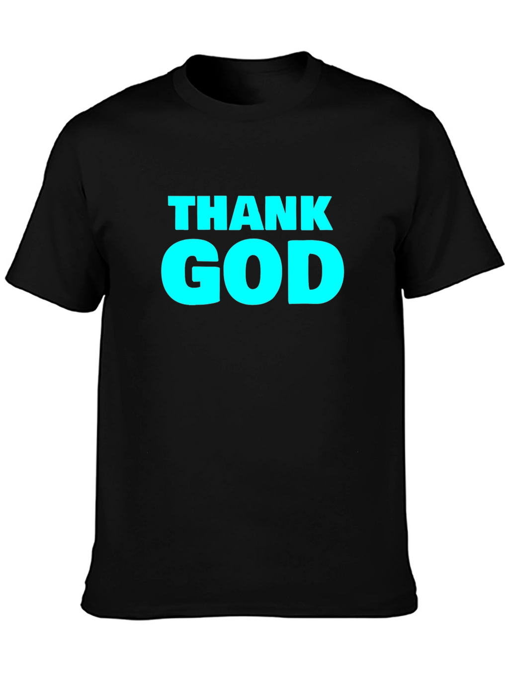 Thank God Graphic Tee - Black Cotton T-Shirt