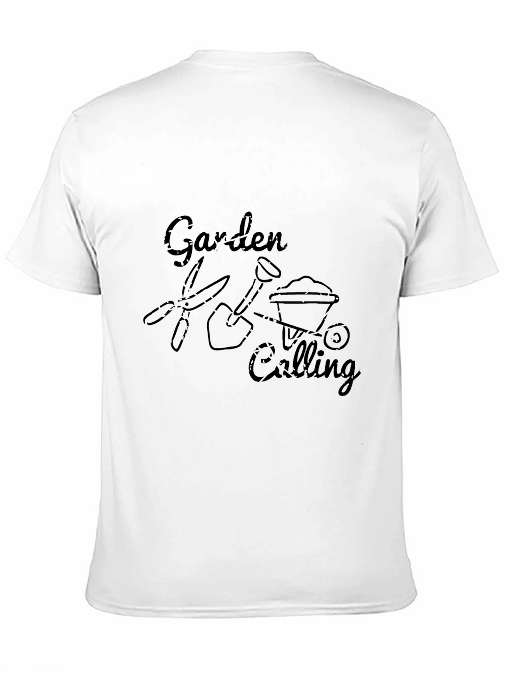 Garden Calling Mens Black Graphic T-Shirt