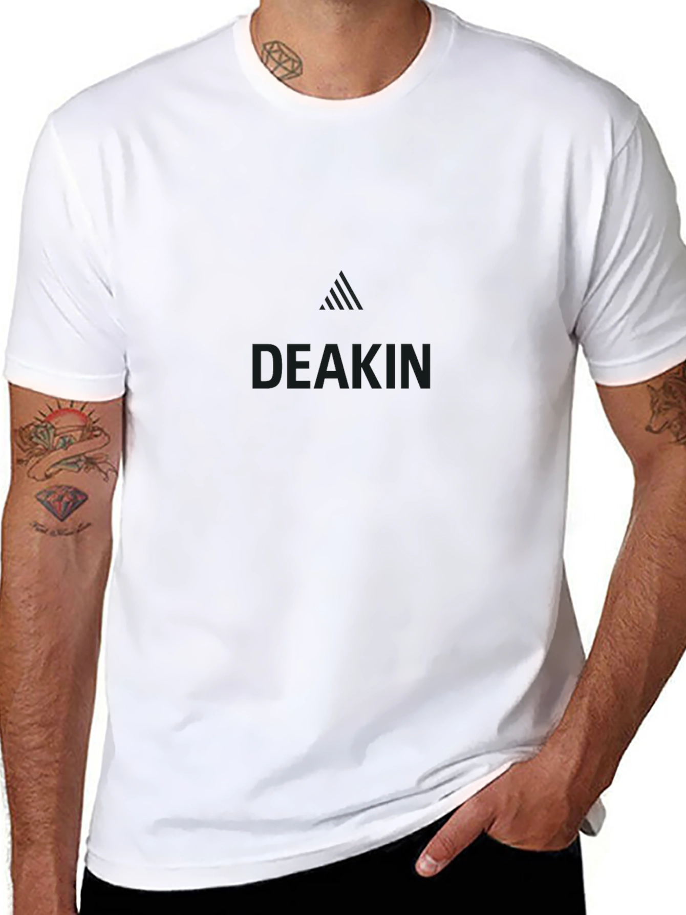 Classic Black T-Shirt - Deakin Logo