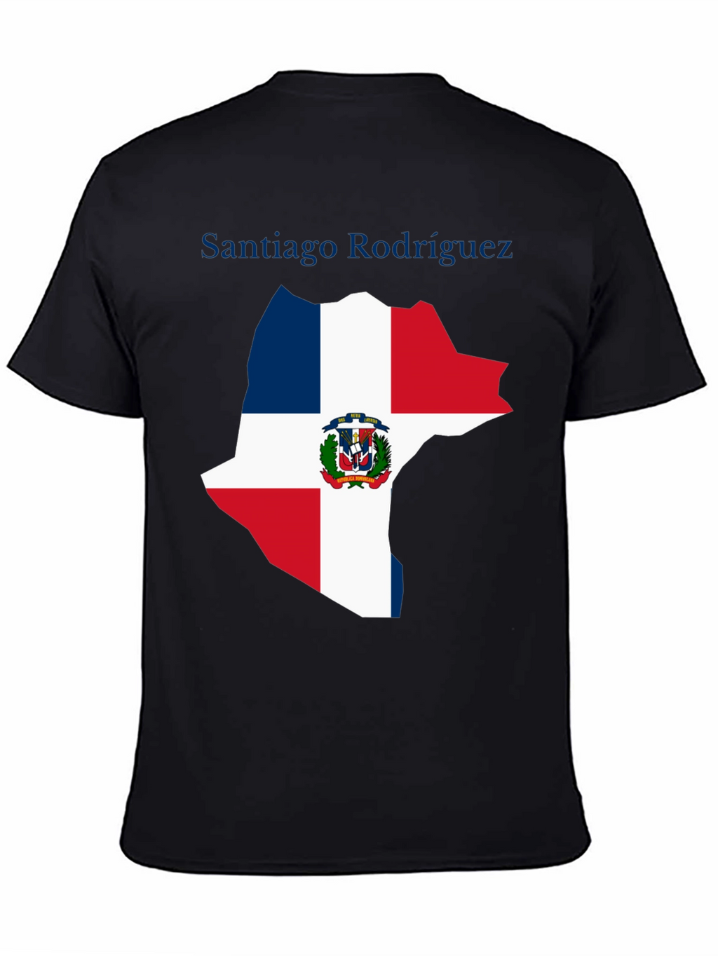 Dominican Republic Flag Map T-Shirt
