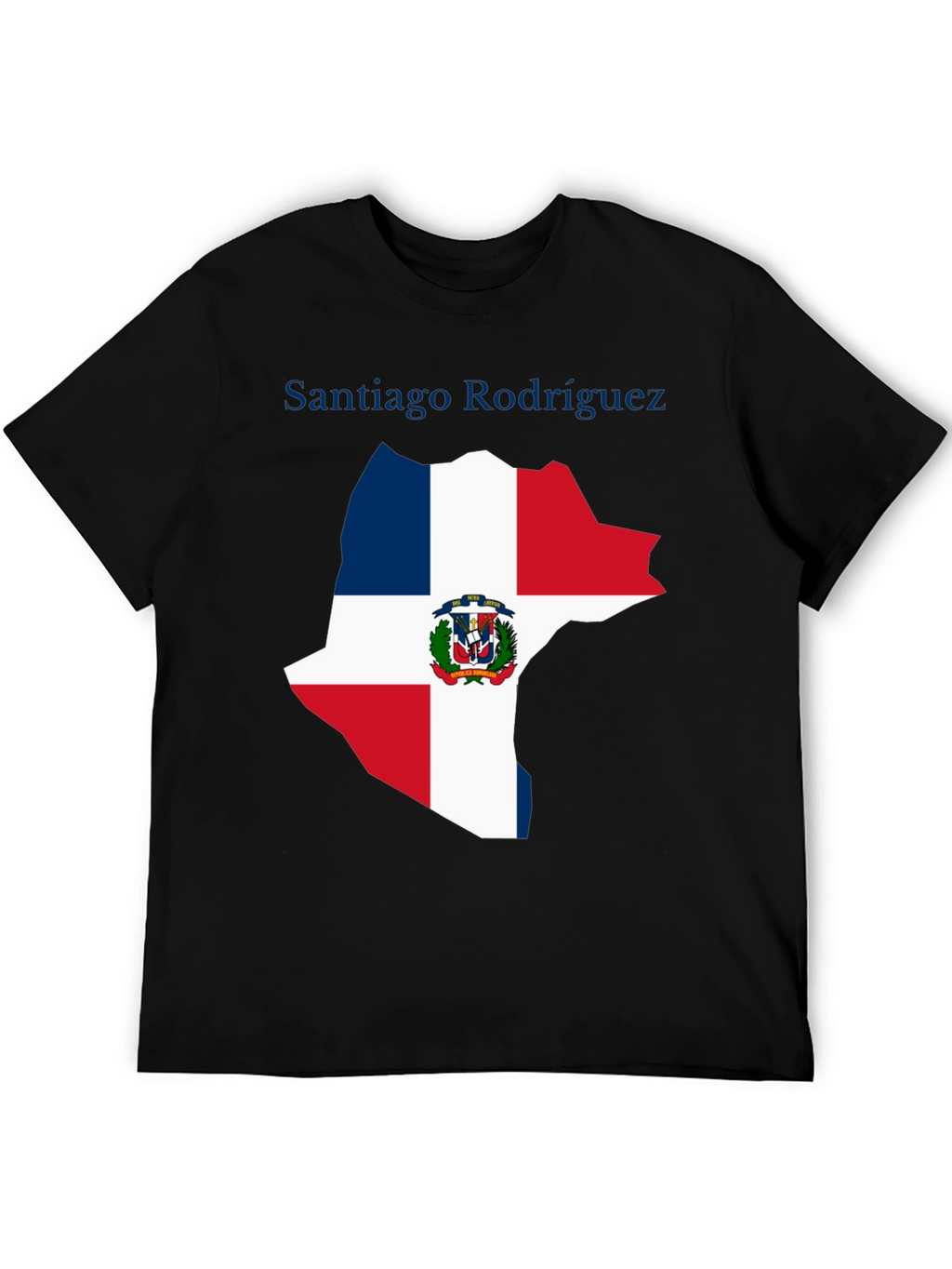 Dominican Republic Flag Map T-Shirt