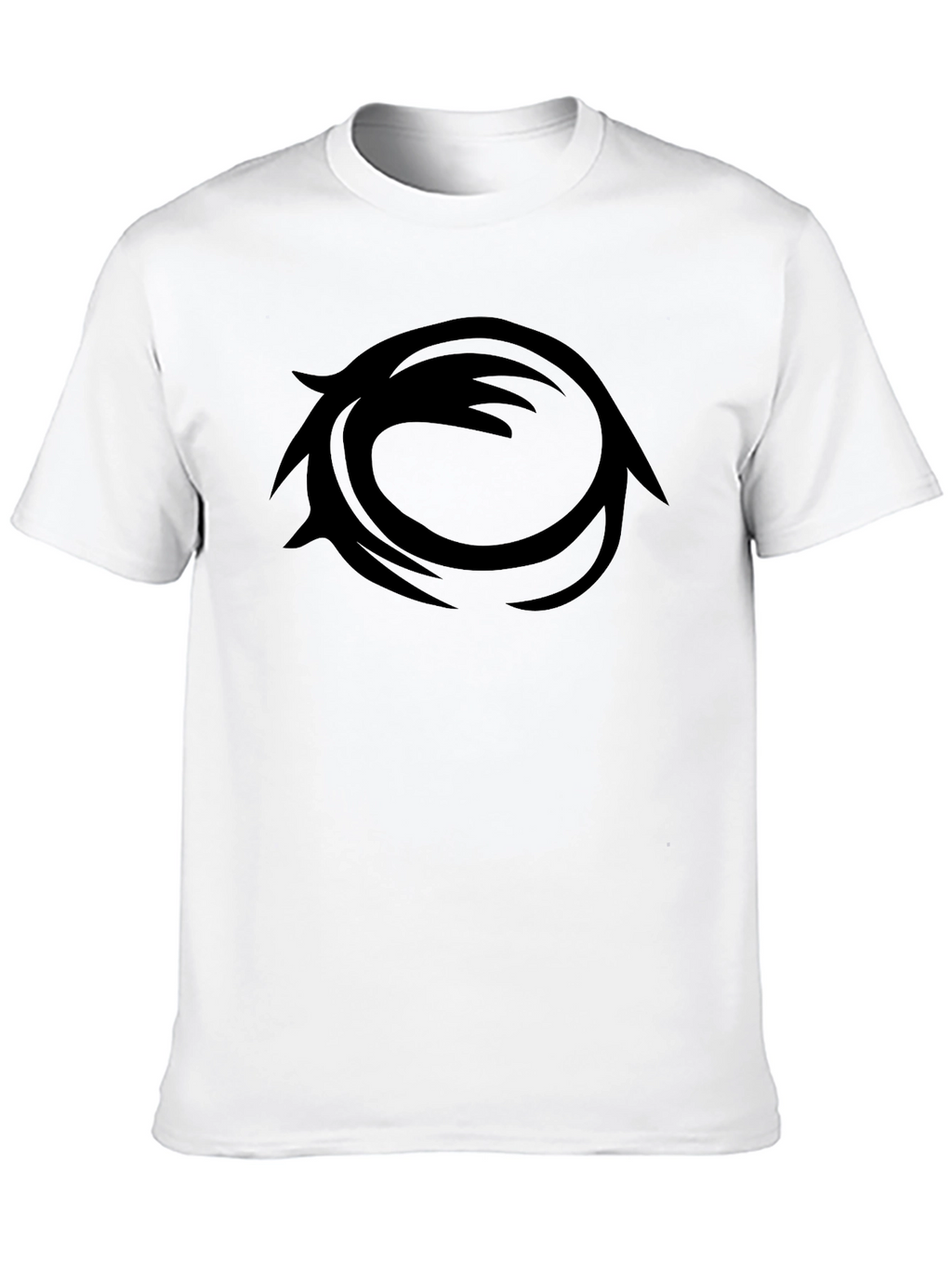 Modern Black Graphic Tee - Circular Design