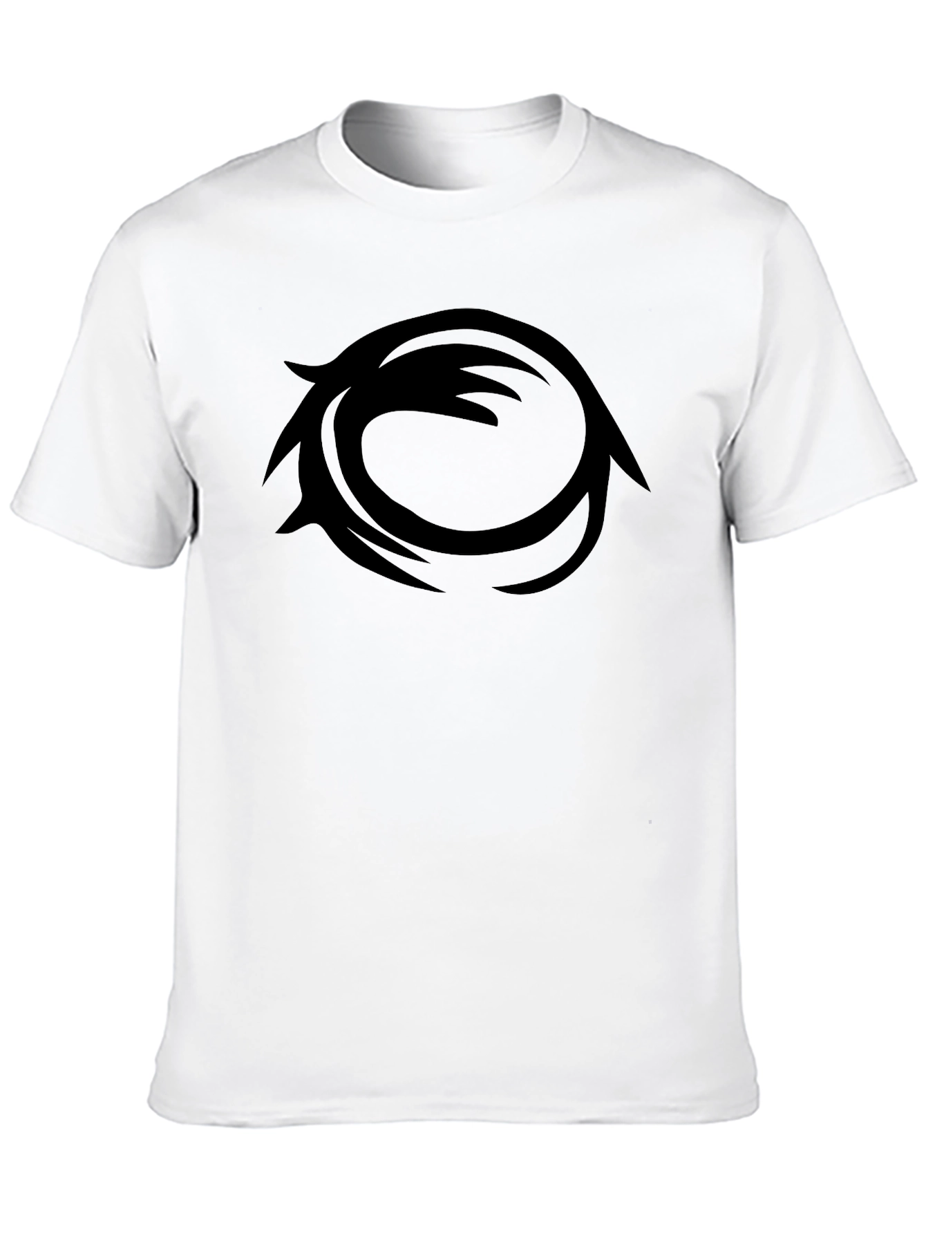 Modern Black Graphic Tee - Circular Design