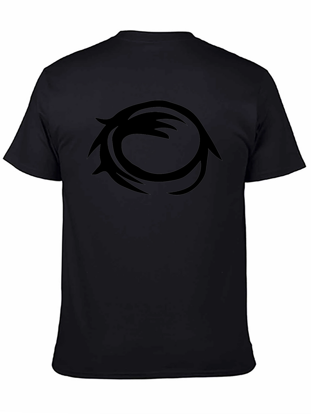 Modern Black Graphic Tee - Circular Design