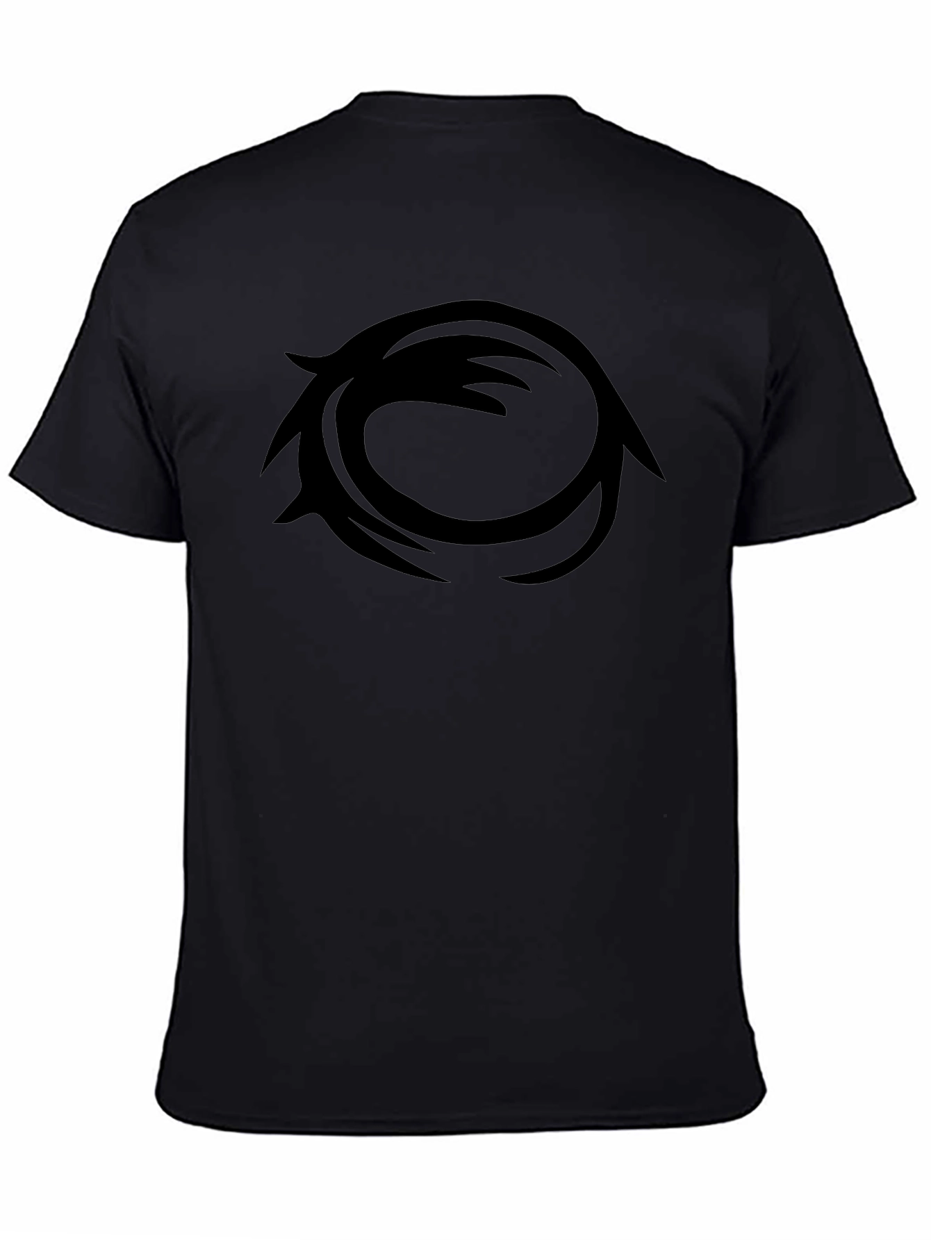 Modern Black Graphic Tee - Circular Design