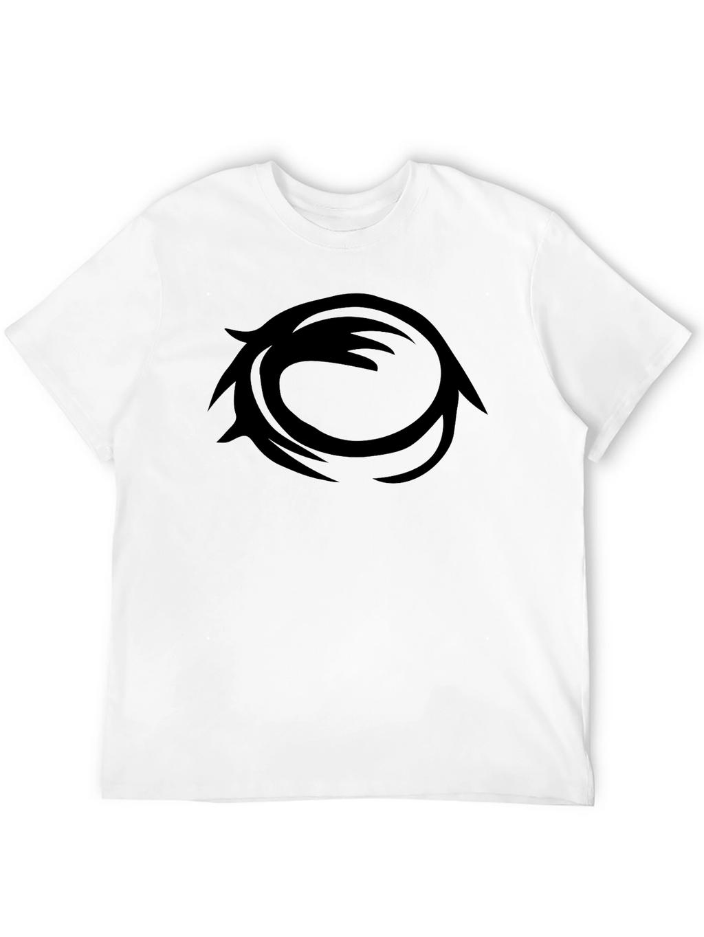 Modern Black Graphic Tee - Circular Design