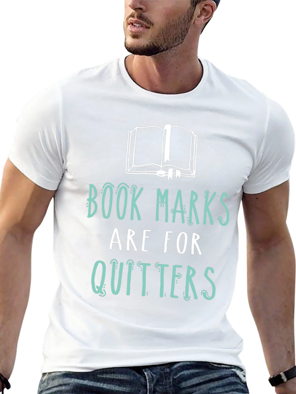 Book Lovers Tee: Bookmarks are for Quitters!
