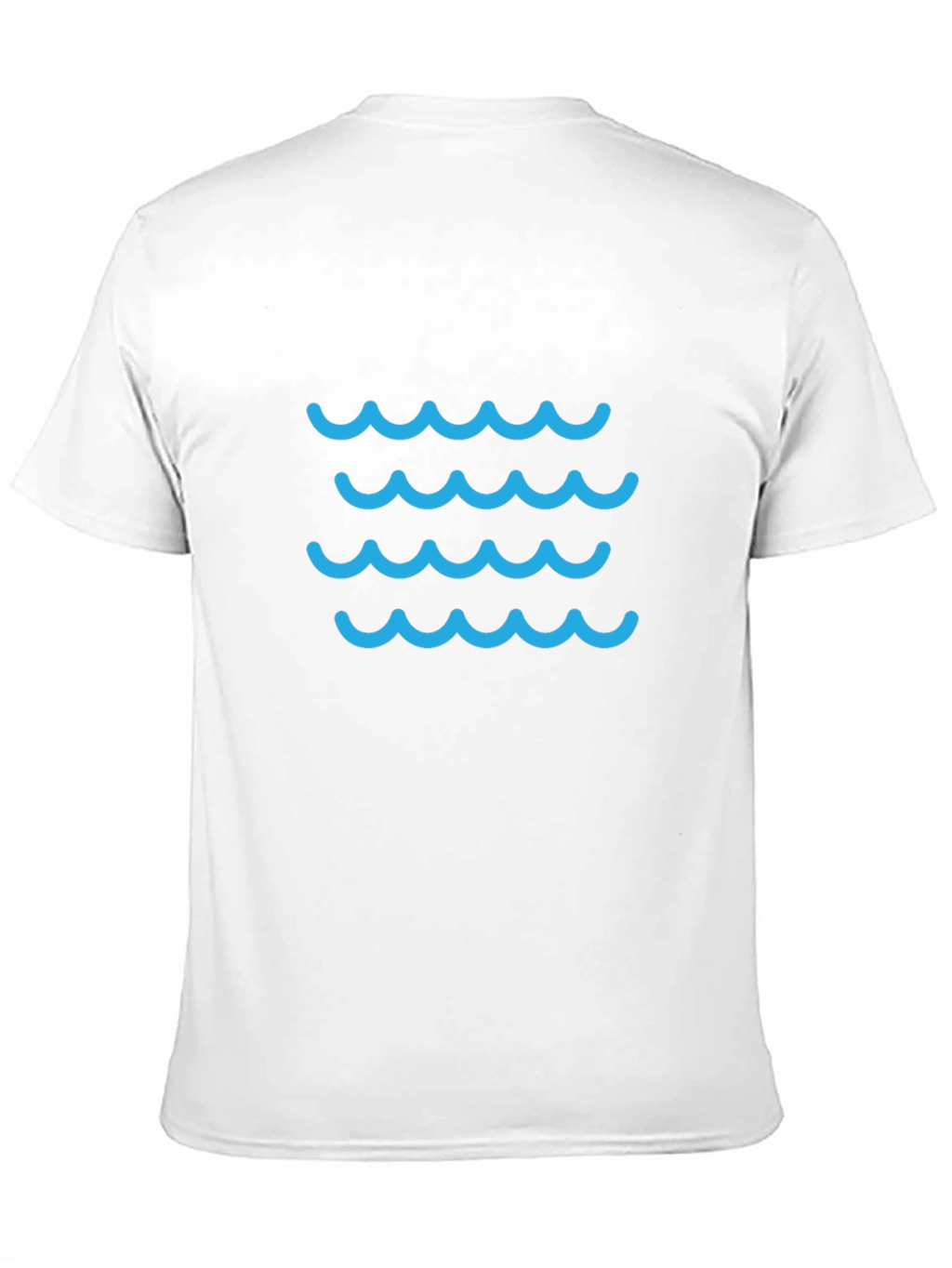 Blue Waves Graphic Tee - Casual Black T-Shirt