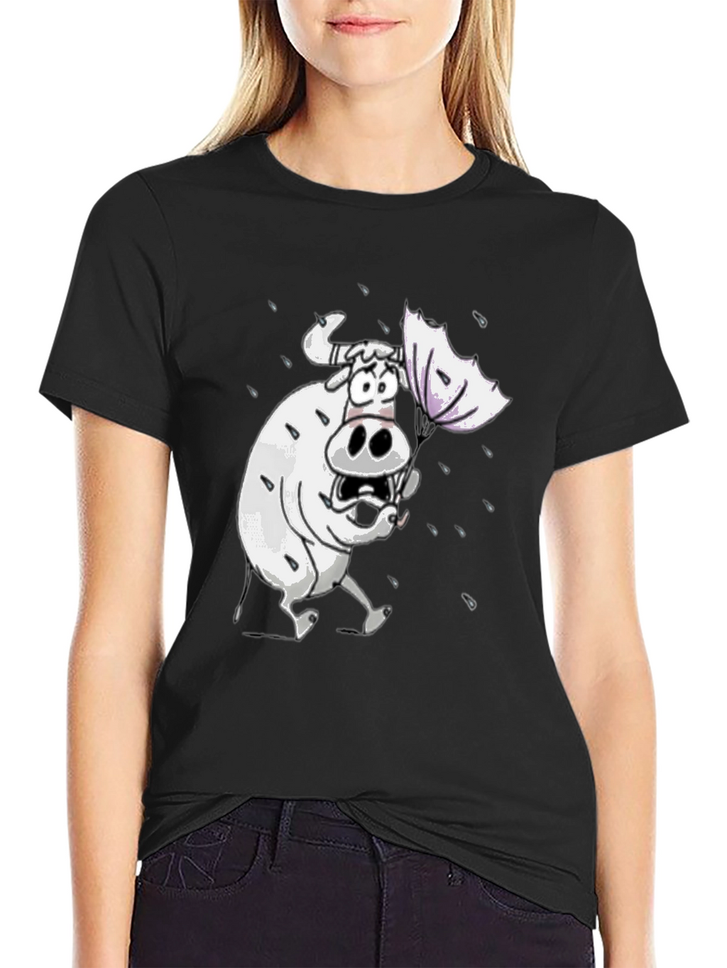 Funny Cow T-Shirt - Cartoon Animal Graphic Tee