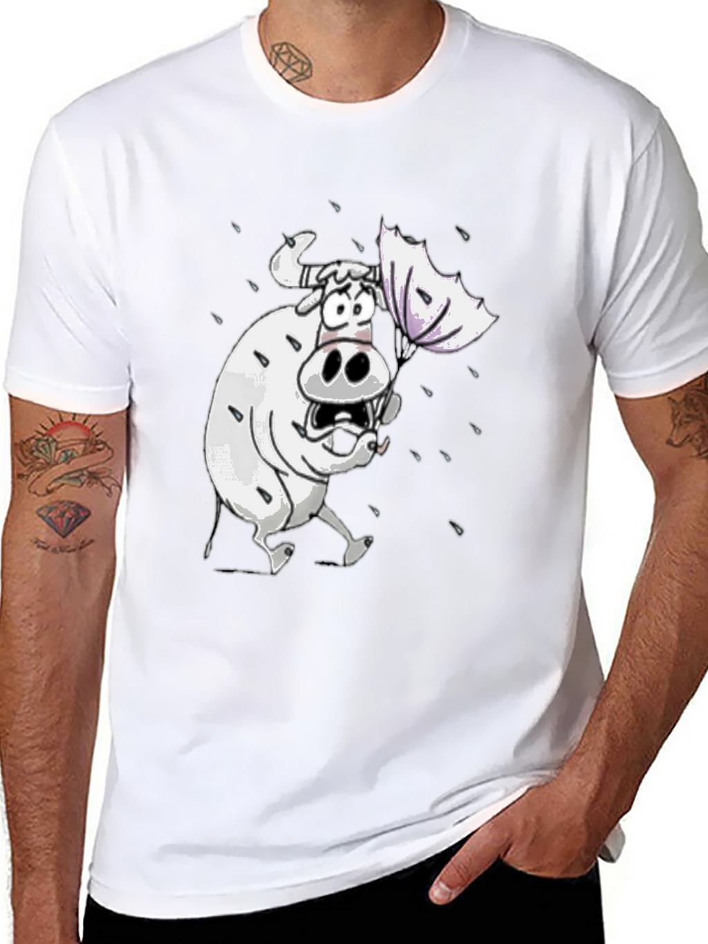 Funny Cow T-Shirt - Cartoon Animal Graphic Tee