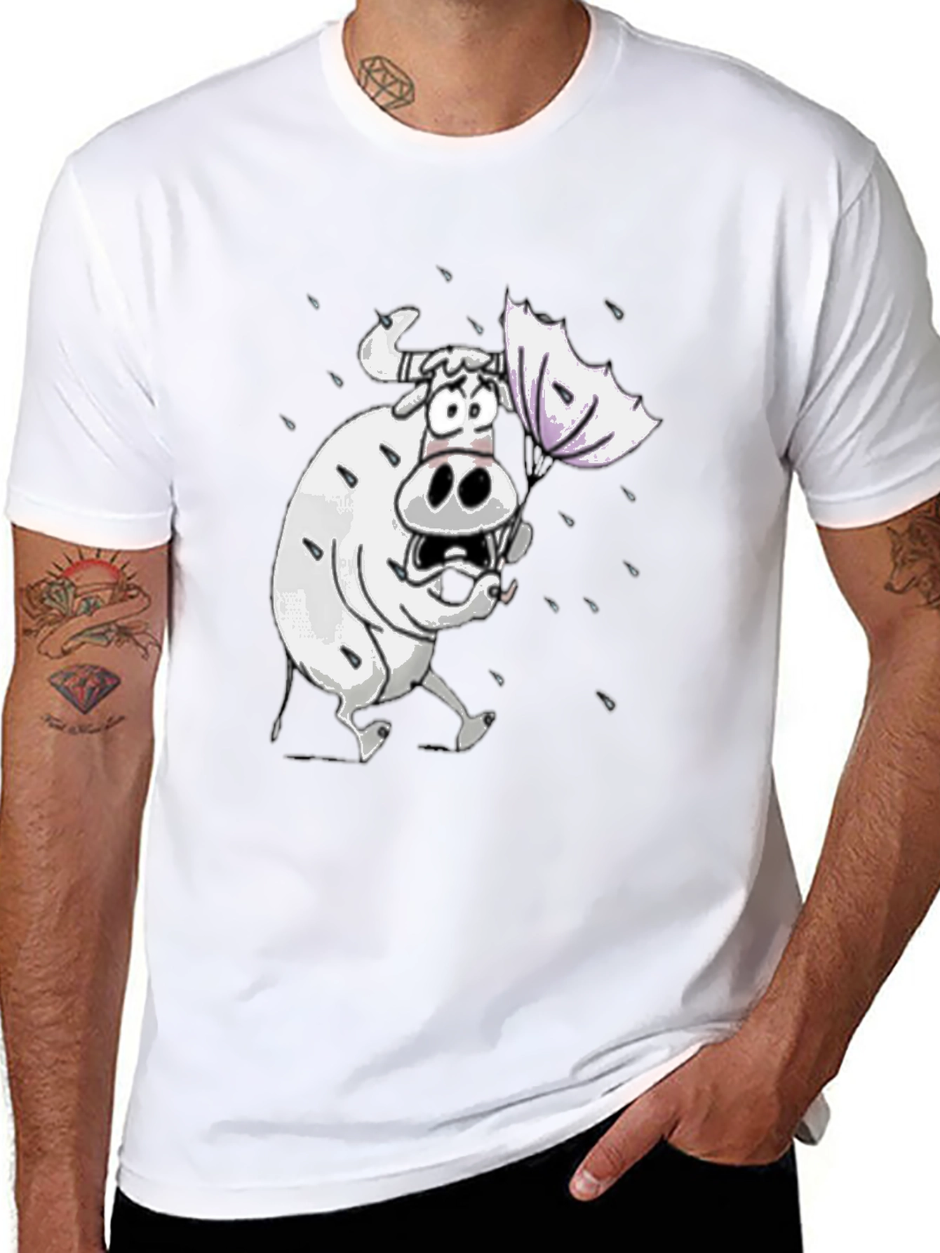 Funny Cow T-Shirt - Cartoon Animal Graphic Tee